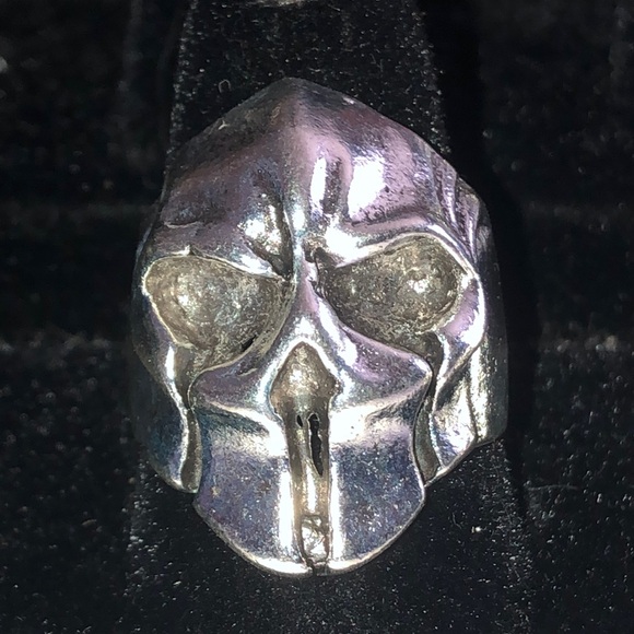 Other - Size 8 Silver Tone Skull Boho Biker Ring